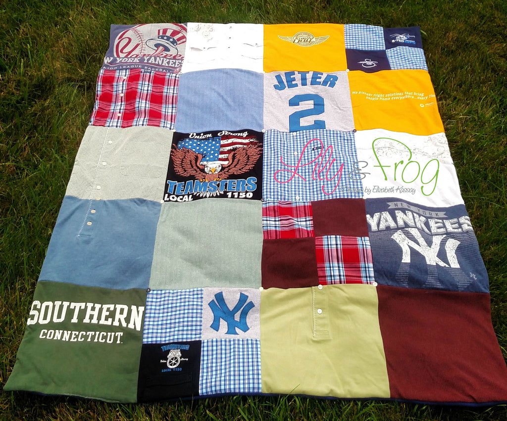 T shirt top tie blanket