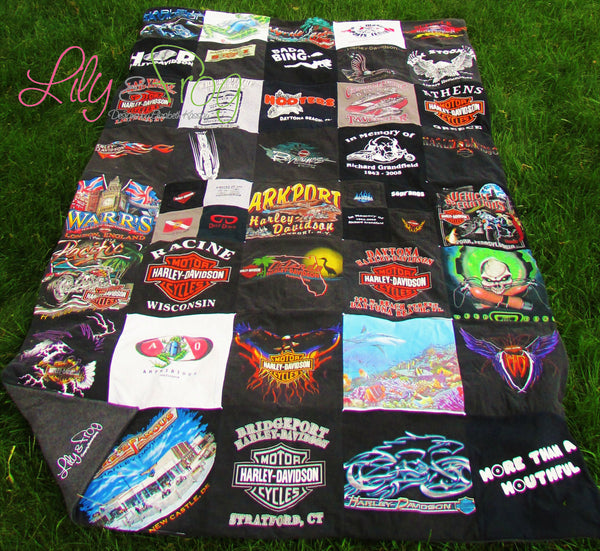 Keepsake T-Shirt Blanket Size Extra-Extra Large Blanket (Long Twin Blanket) with 12"x12" squares