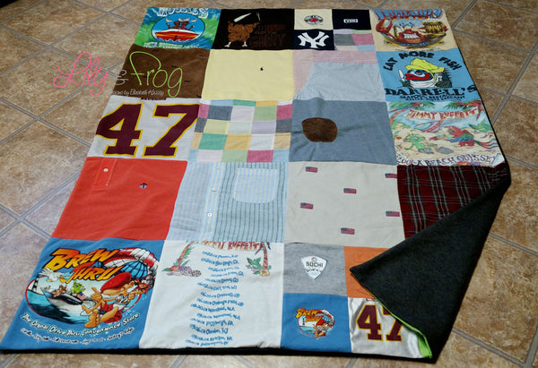 Keepsake T-Shirt Blanket Size Medium Blanket (Throw Blanket) with 12"x12" squares